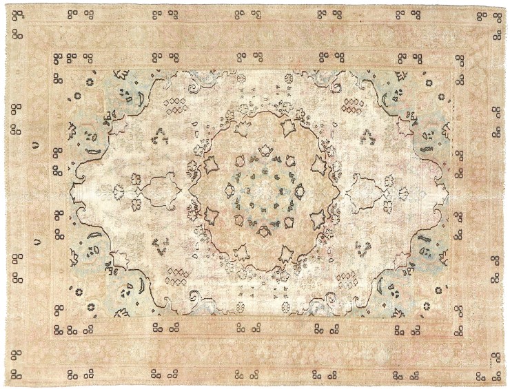 Beige Persia Persian Vintage Carpet 285 x 188 cm