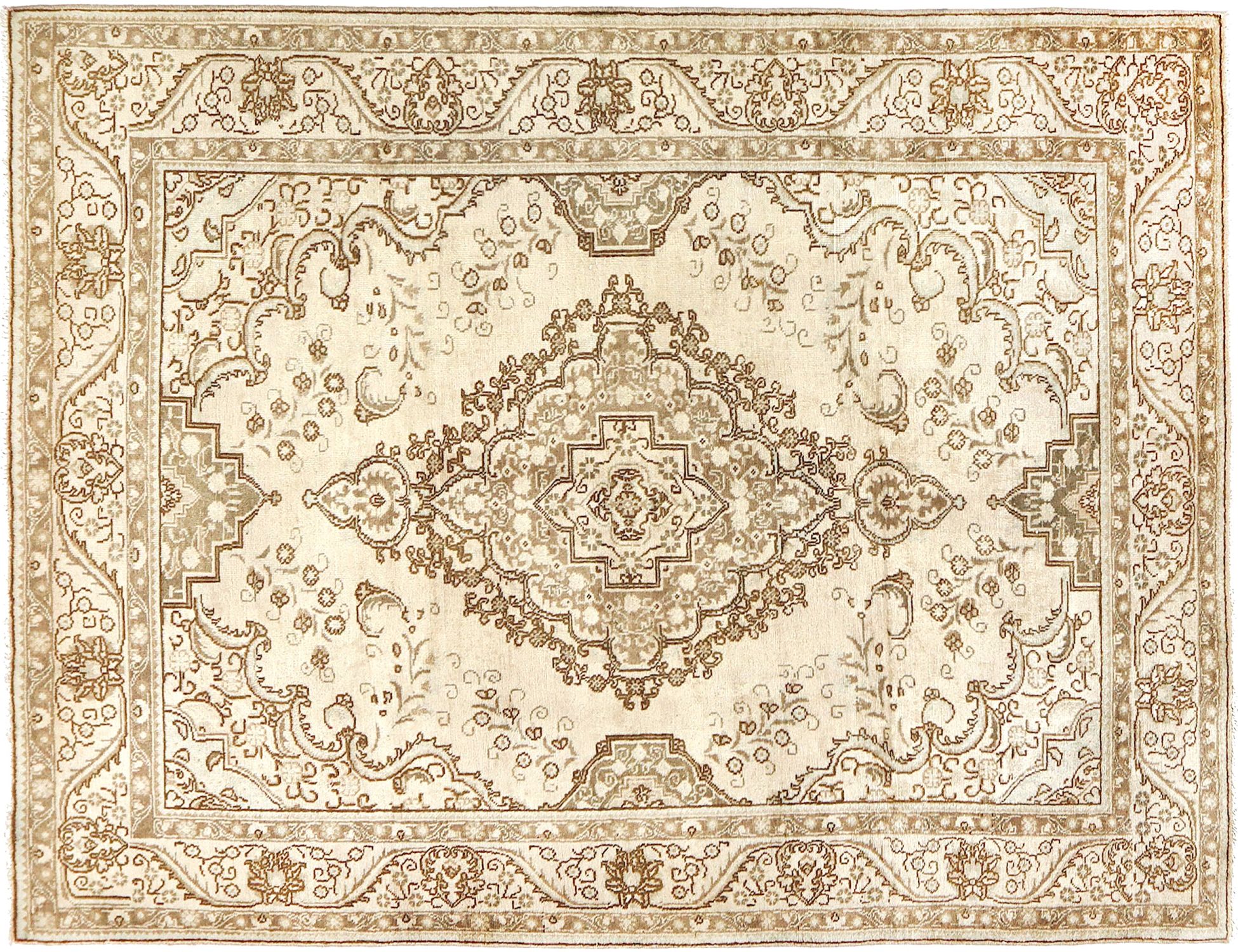 Tappeto vintage persiano  beige <br/>299 x 191 cm