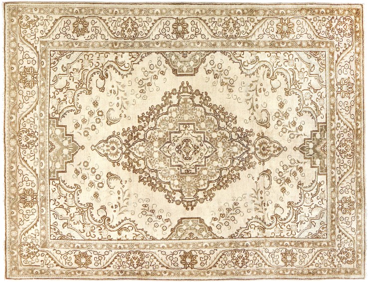 Beige Persien Persisk vintage matta 299 x 191 cm