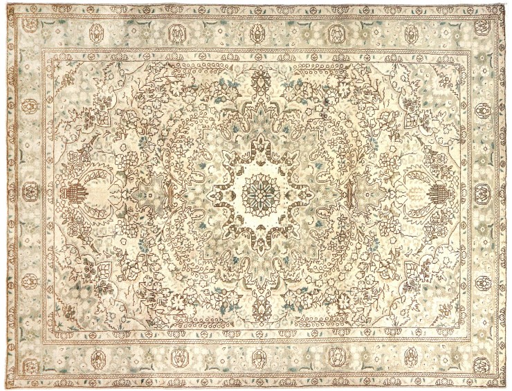 Beige Persien Persisk vintage matta  296 x 197 cm
