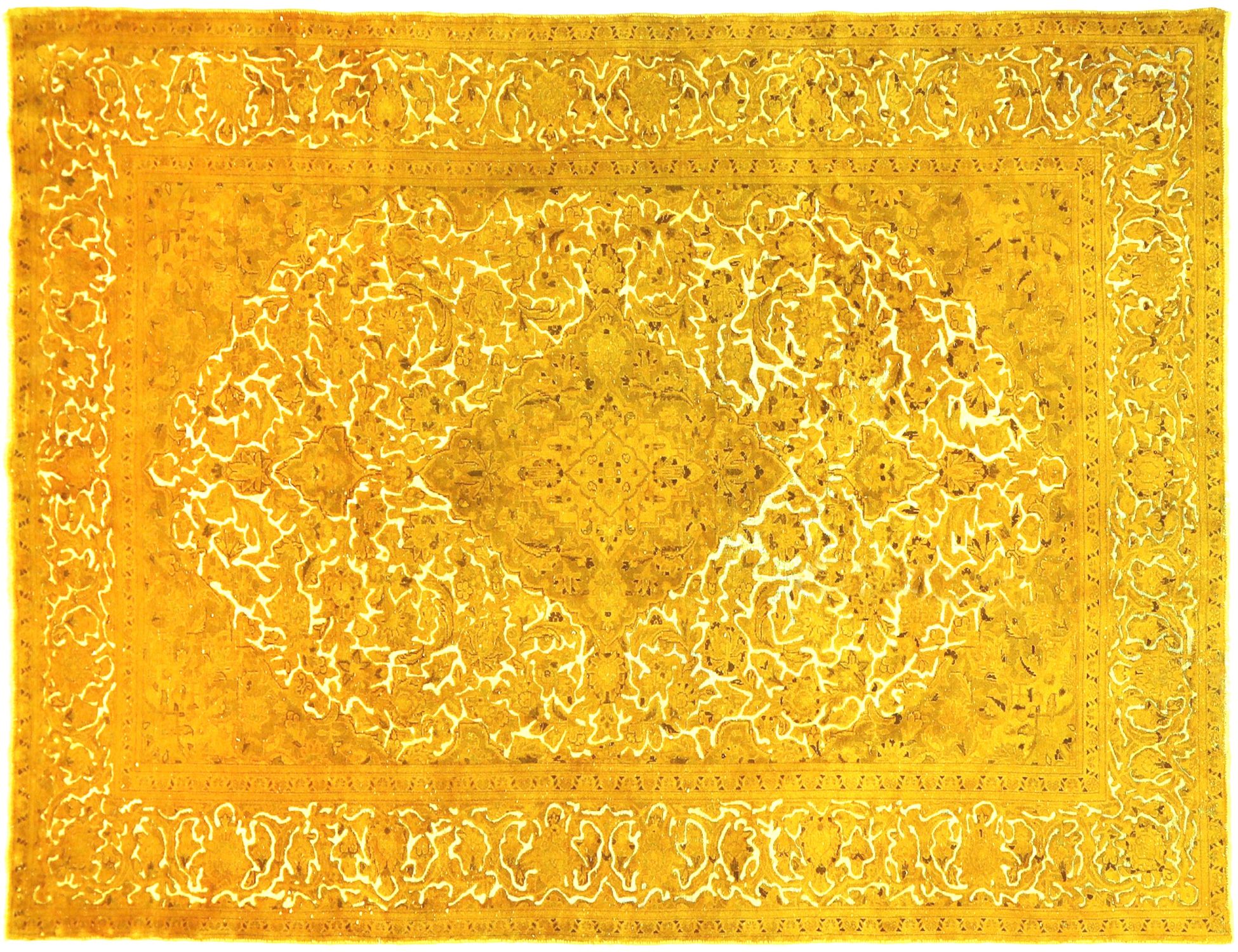 Persian Vintage Carpet  yellow  <br/>290 x 190 cm