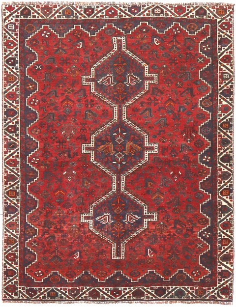 Rot Persien Persischer Vintage Teppich 195 x 145 cm