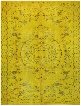 Keltainen Turkki vintage matot 280 x 153 cm