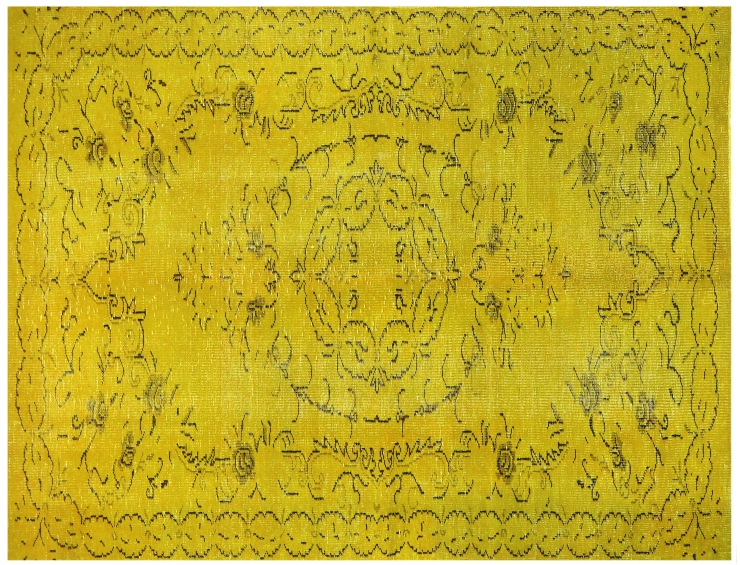 Keltainen Turkki vintage matot 280 x 153 cm