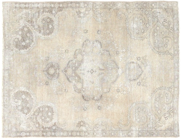Beige Persien Persisk vintage matta  242 x 142 cm