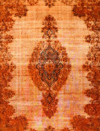 Orange Persien Persisk vintage matta  367 x 273 cm