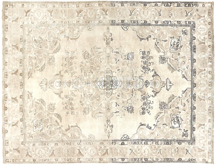 Beige Persia Persian Vintage Carpet 291 x 200 cm