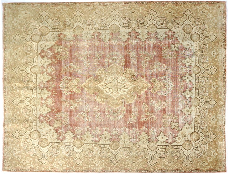 Beige Persien Persisk vintage matta  389 x 297 cm