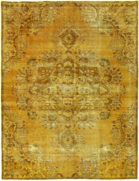 Gelb Persien Persischer Vintage Teppich 272 x 165 cm