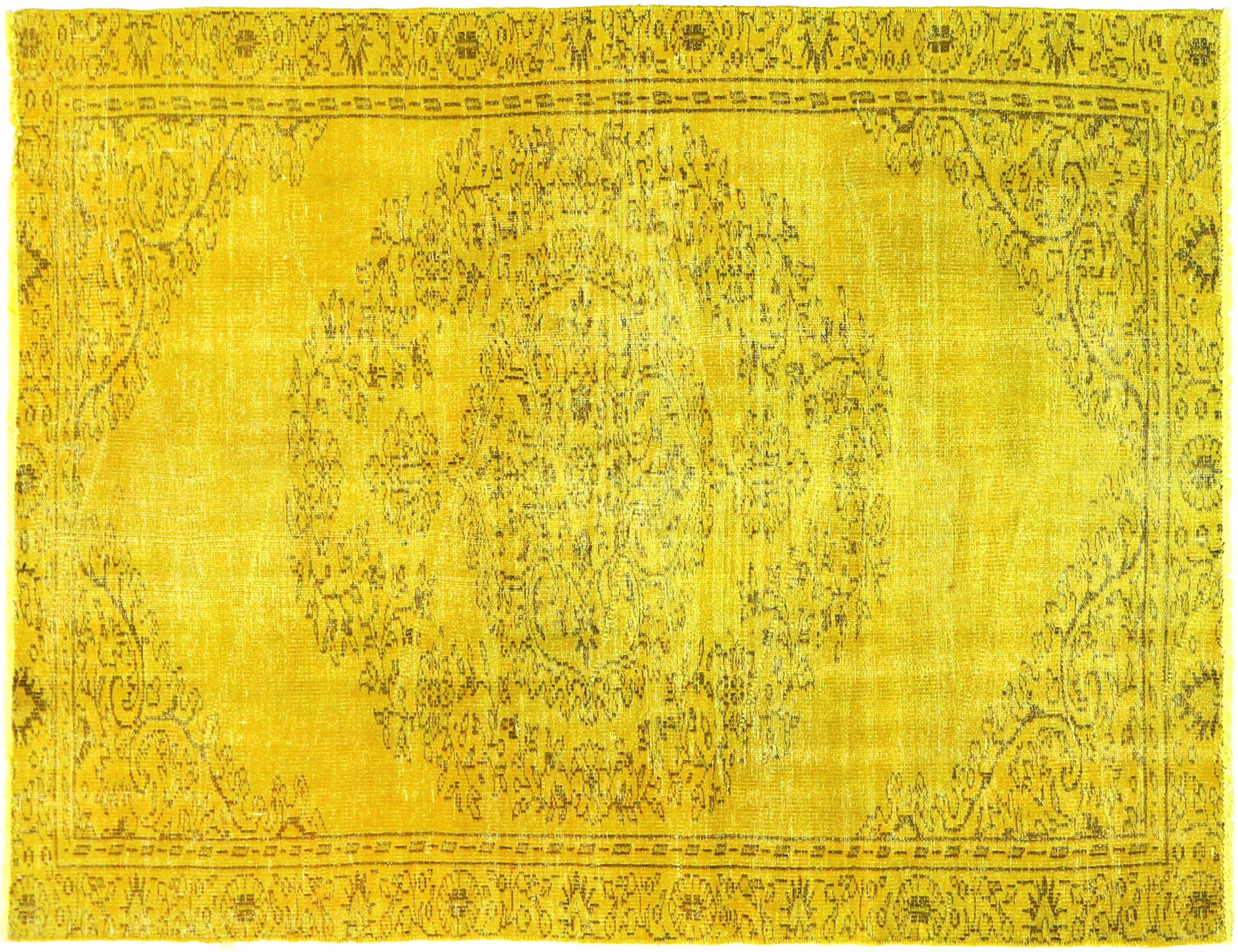 Vintagetæppe  gul <br/>250 x 161 cm