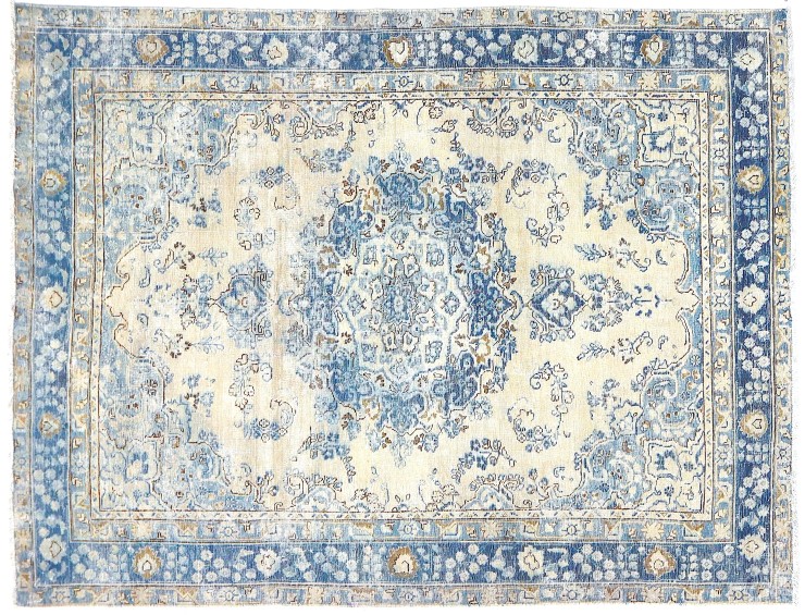 Beige Persien Persischer Vintage Teppich 280 x 186 cm