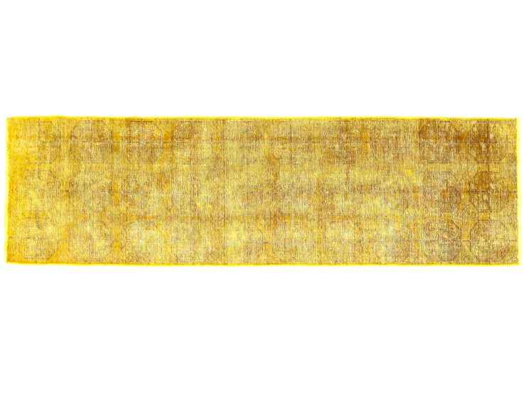 Amarillo Persa Alfombra persa vintage 264 x 77 cm