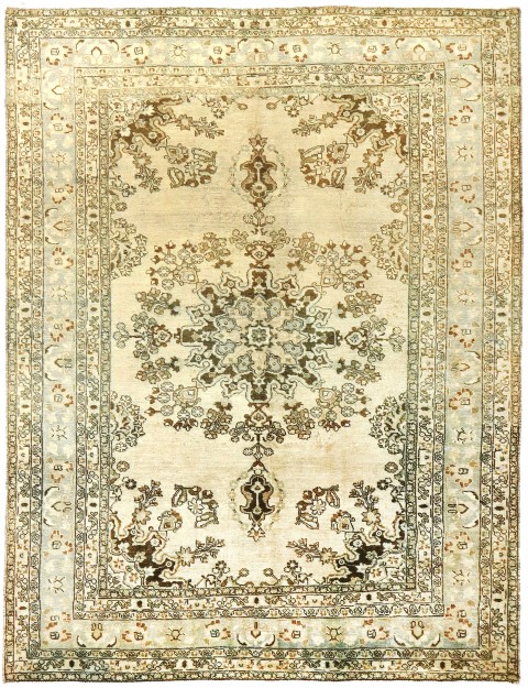 Beige Persien Persisk Vintagetæppe  280 x 195 cm