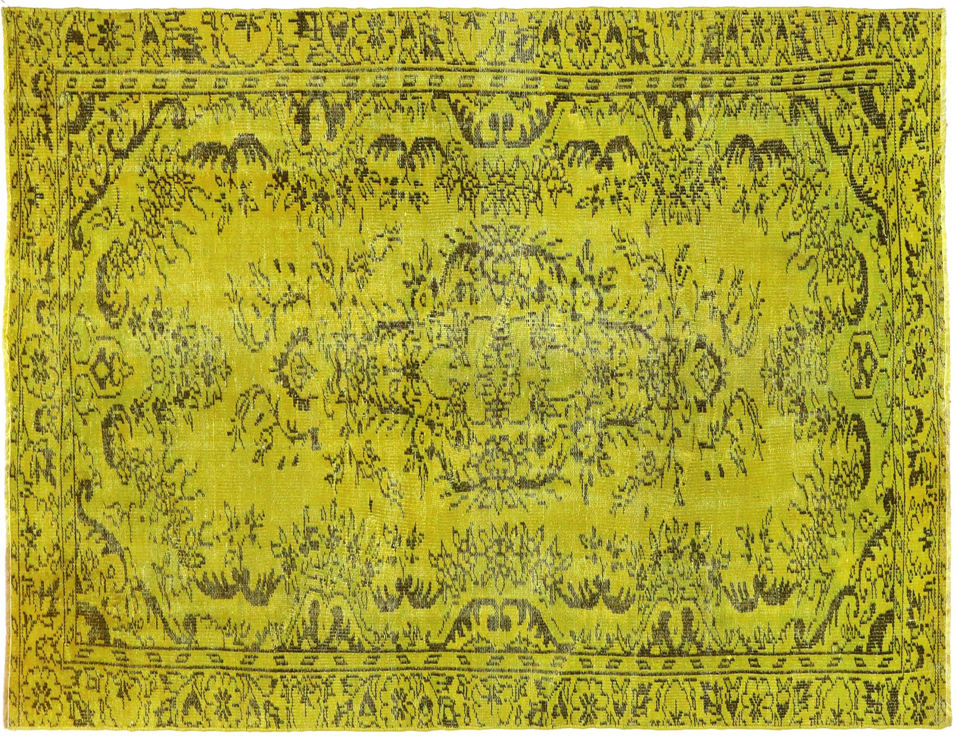 Persisk Vintagetæppe  gul <br/>265 x 147 cm