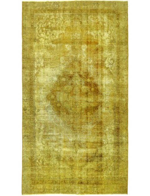 Gelb Türkei Vintage Teppich 456 x 260 cm
