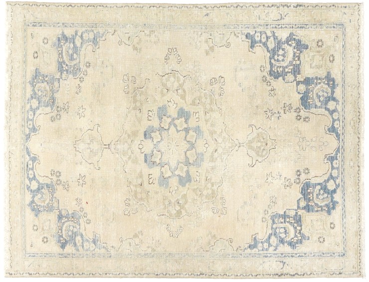 Beige Persien Persisk Vintagetæppe 230 x 143 cm