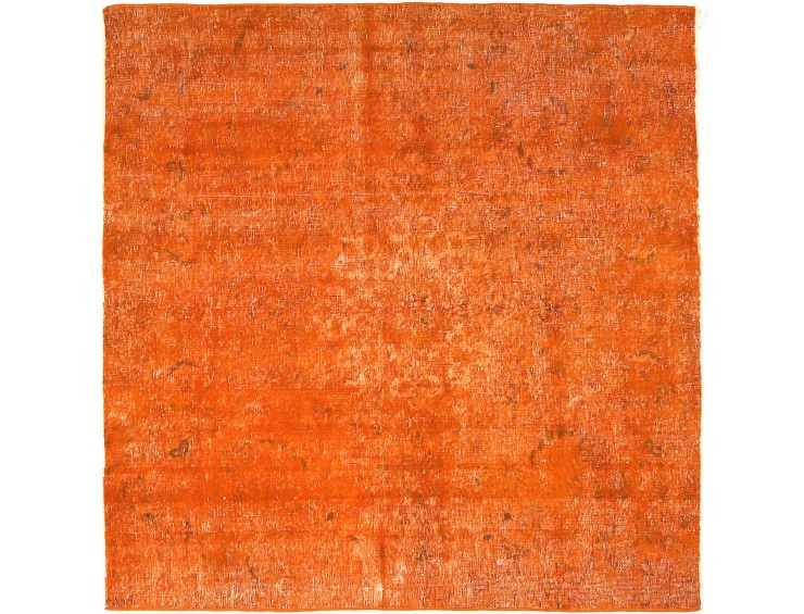 Orange Persien Persisk vintage matta  171 x 171 cm