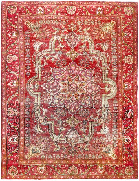 Mehrfarbig Persien Persischer Vintage Teppich 298 x 202 cm