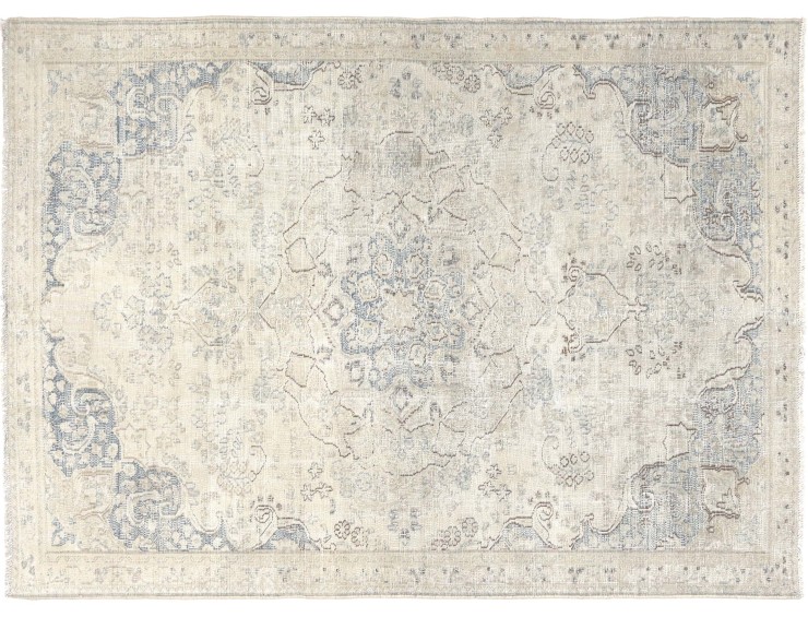 Beige Türkei Vintage Teppich  236 x 147 cm