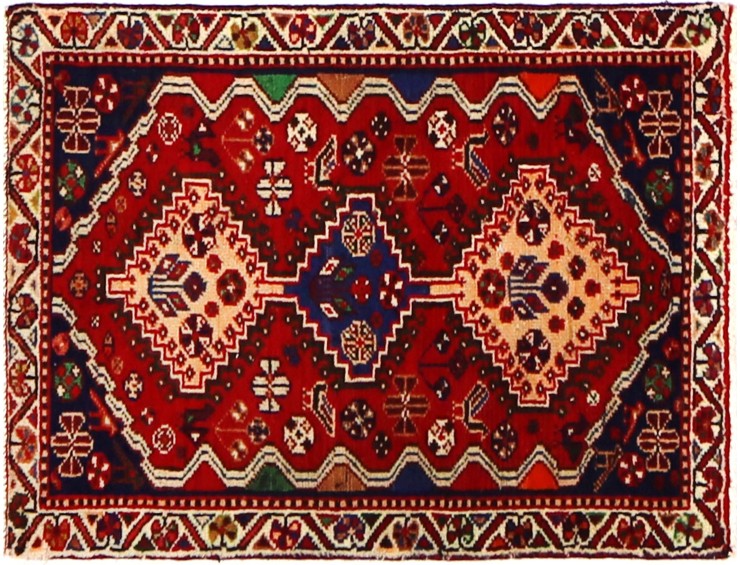 Red  Persia Shiraz Patina  100 x 64 cm