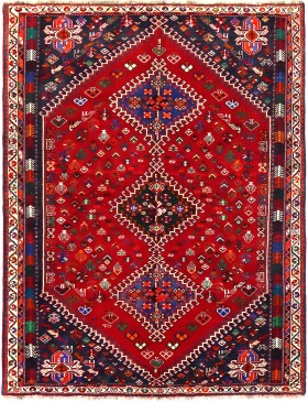 Rood Perzië Shiraz  263 x 160 cm