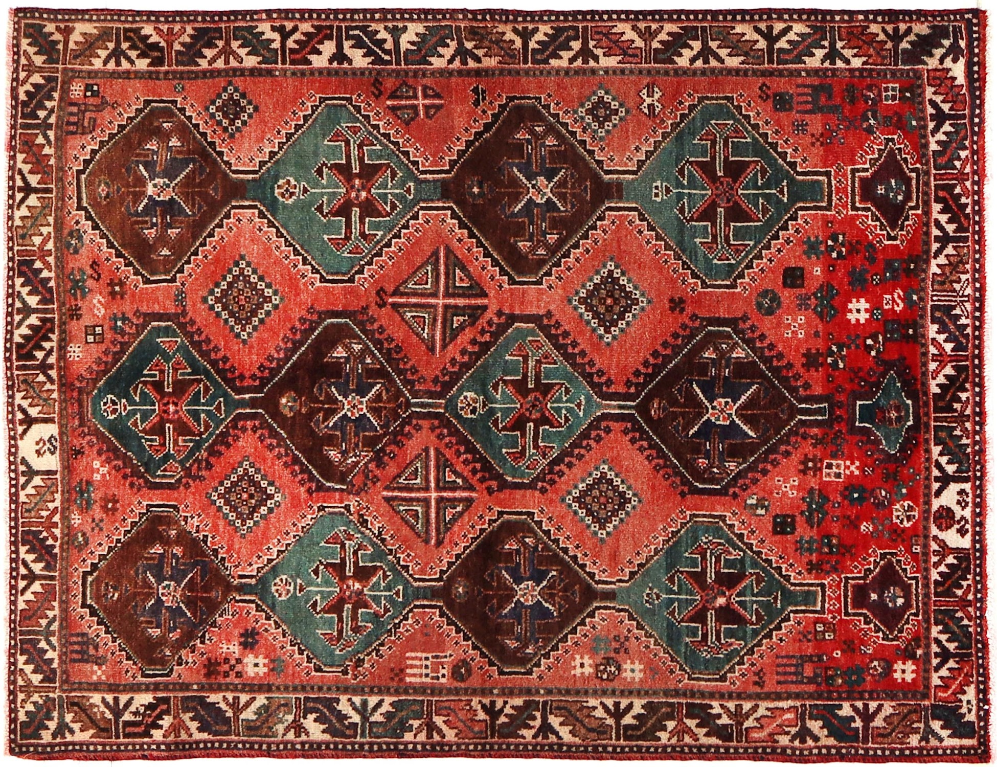 Rood Perzië Shiraz  205 x 152 cm