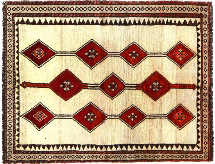 Beige  Persia Shiraz  216 x 127 cm