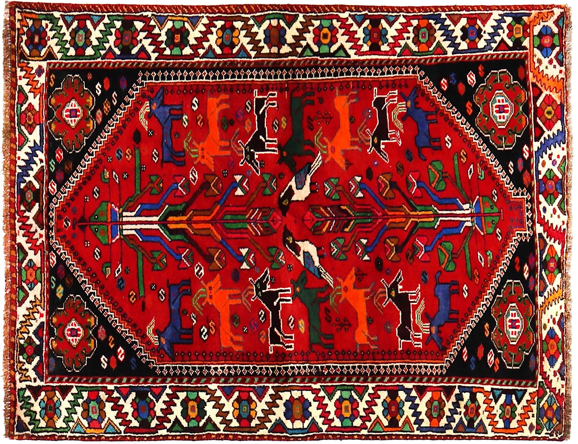 Rood Perzië Shiraz  172 x 111 cm