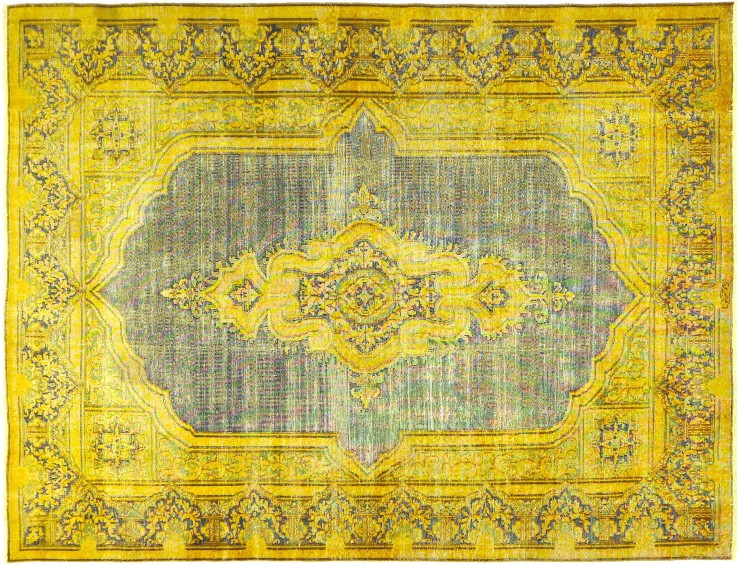 Jaune Persan Tapis Persan vintage 295 x 190 cm