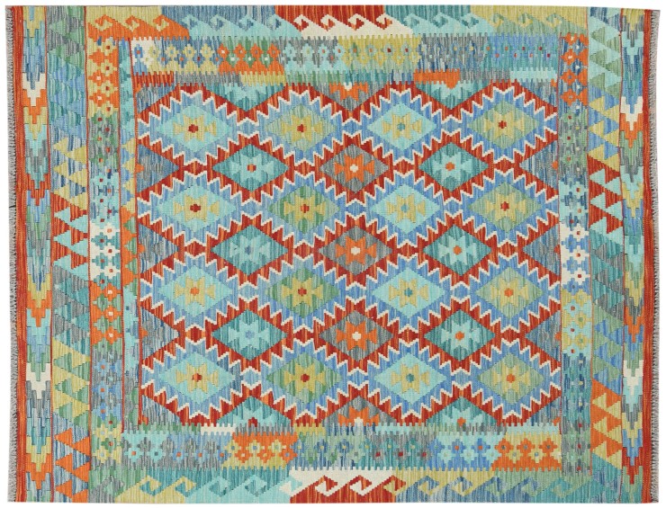 Monivärinen Afghanistan KELIM 194 x 151 cm