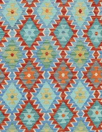 Monivärinen Afghanistan KELIM 194 x 151 cm - view 3