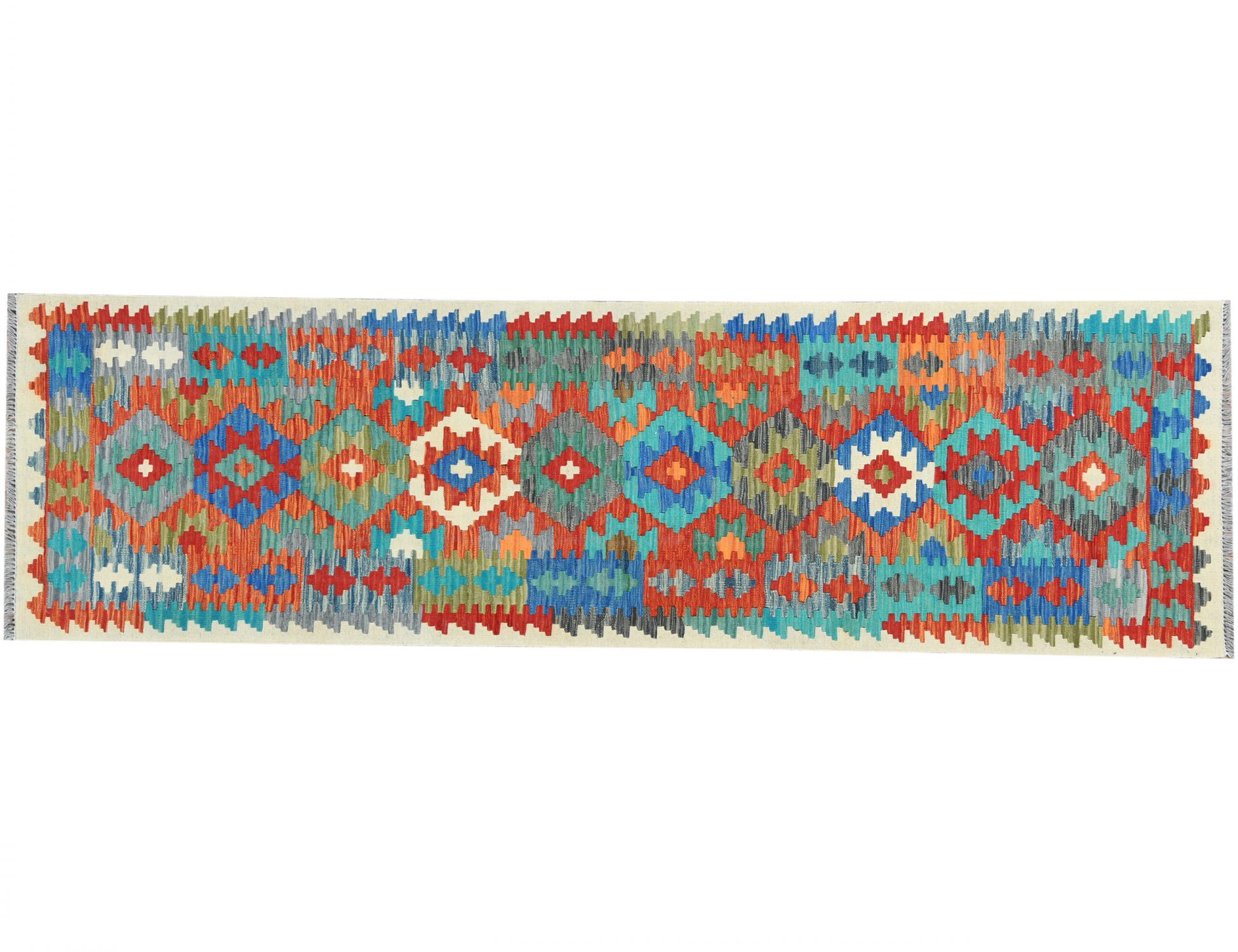 KELIM  flerfärgad <br/>291 x 82 cm