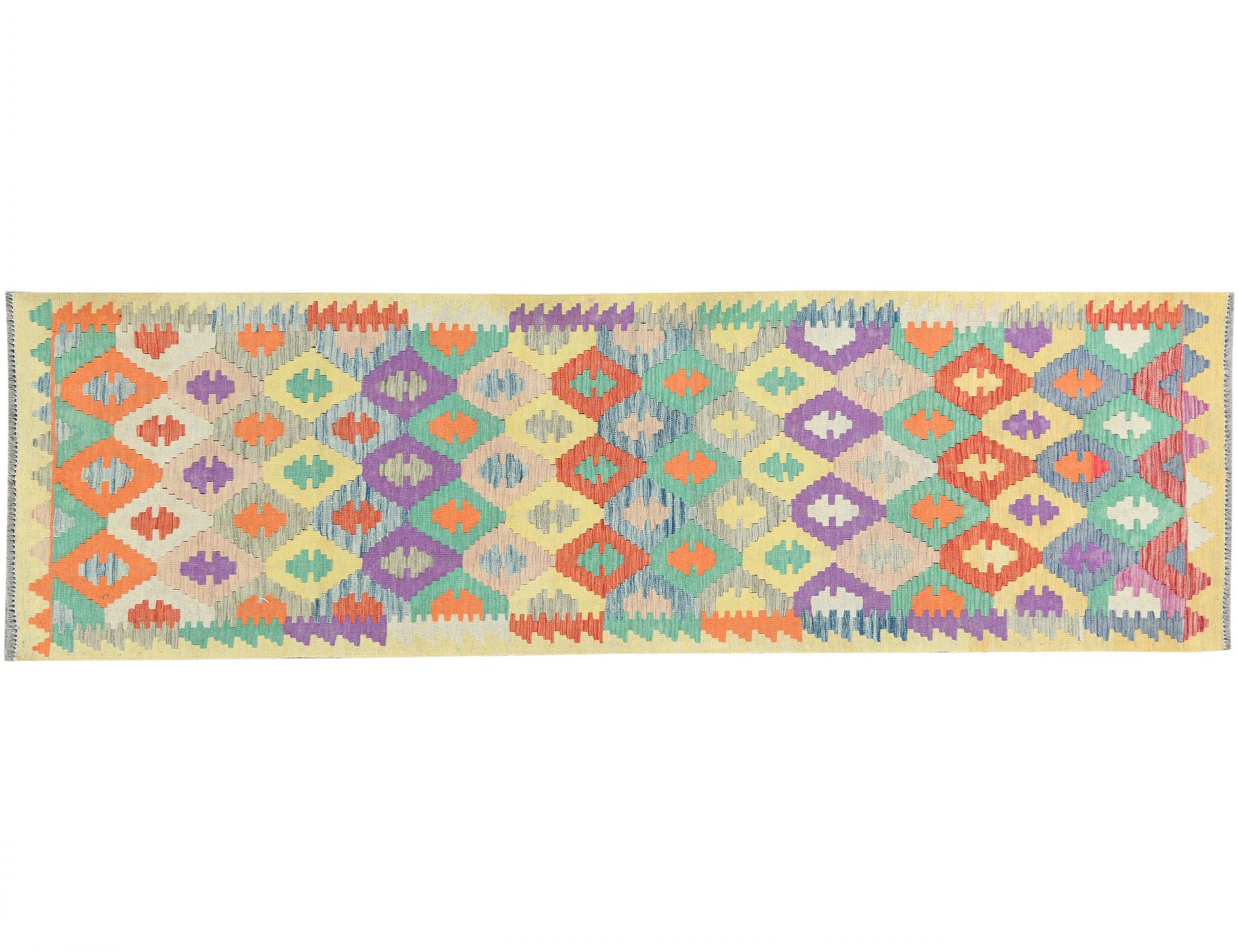 KELIM  flerfärgad <br/>289 x 87 cm