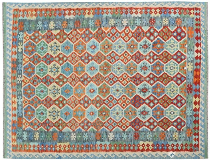 Multicolore Afghanistan KELIM 300 x 206 cm