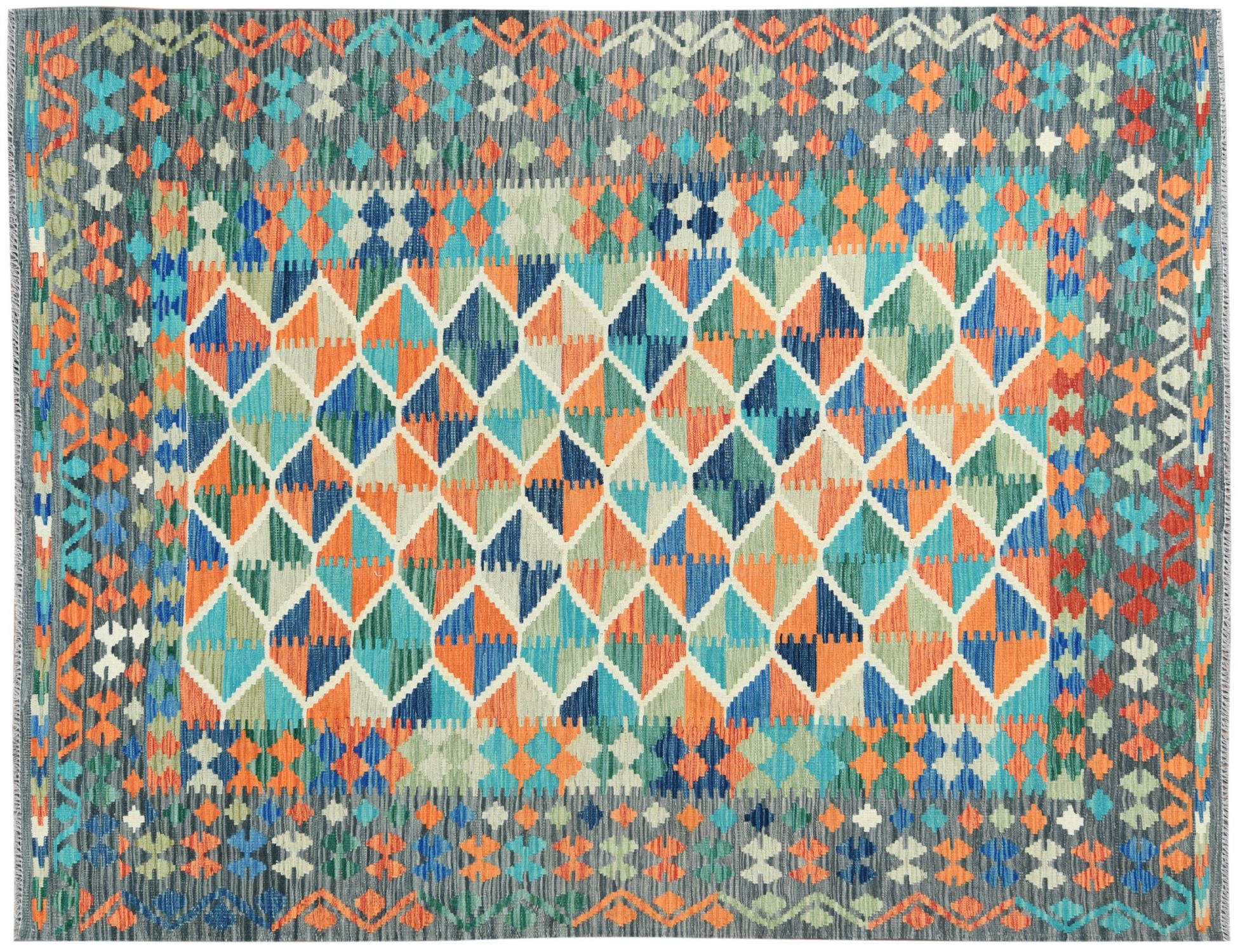 KELIM  flerfärgad <br/>301 x 201 cm