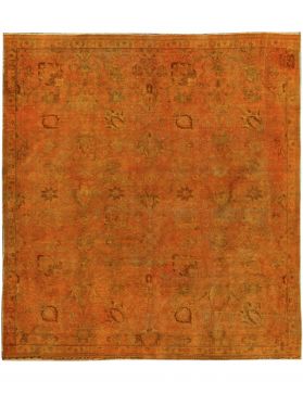 Square Vintage Carpet  orange  <br/>225 x 184 cm