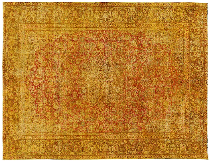 Arancione Persiano Tappeto Vintage 385 x 275 cm