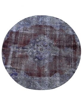 Vintage Tapijt rond 234 X 234 blauw