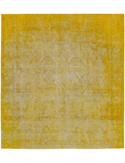 Gelb Persien Persischer Vintage Teppich 283 x 283 cm