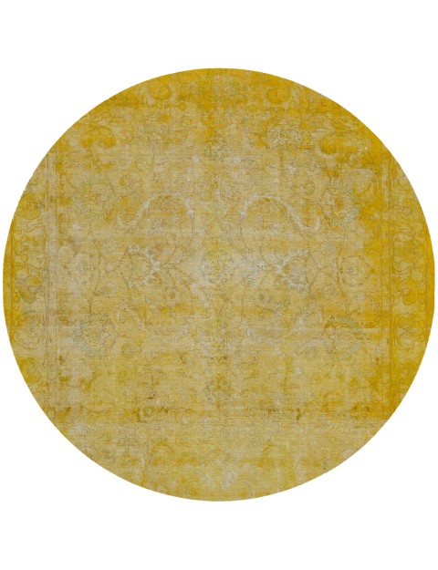 Gelb Persien Persischer Vintage Teppich 283 x 283 cm