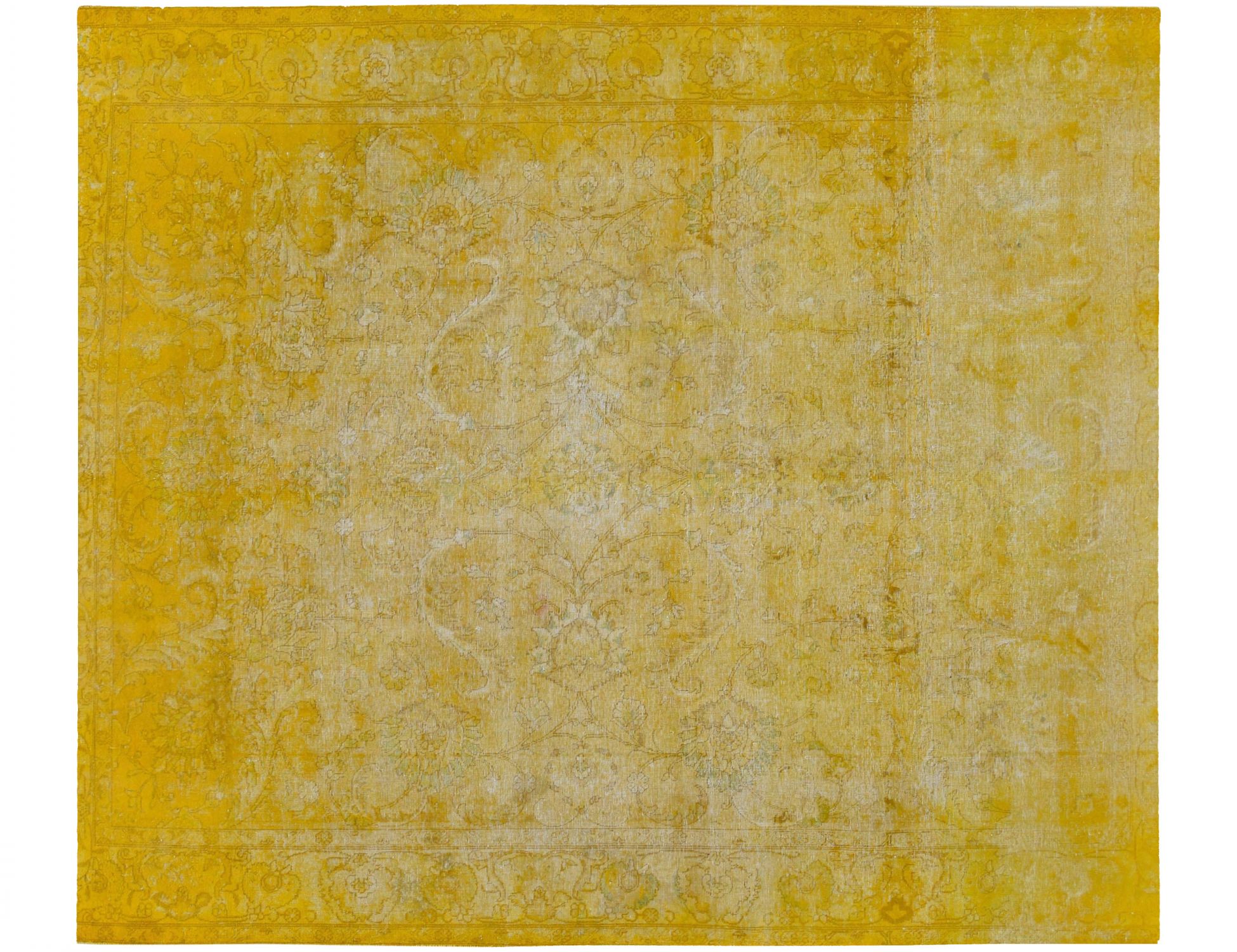 Persischer Vintage Teppich  gelb <br/>330 x 283 cm