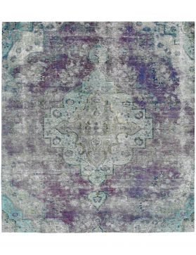 Persisk vintage matta 194 x 194 grå