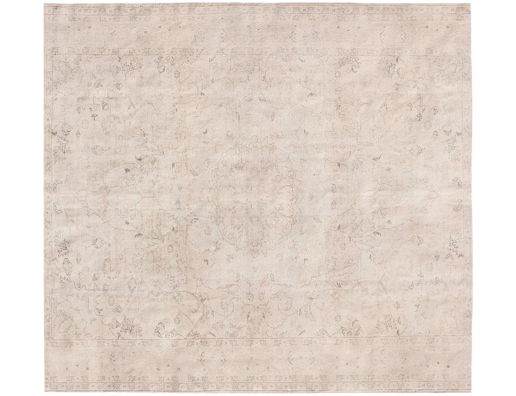 Quadrat  Vintage Teppich  beige <br/>220 x 220 cm