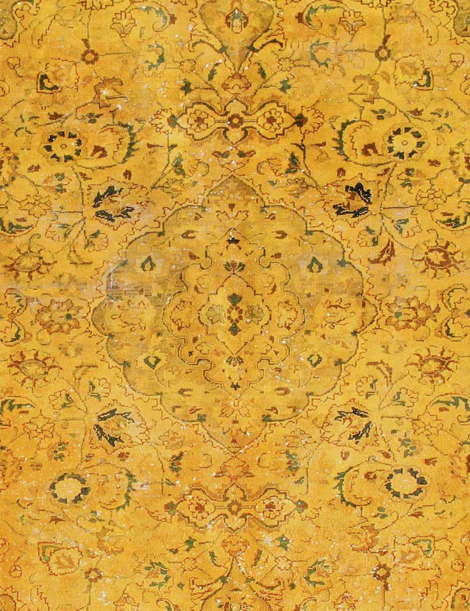 Quadrat  Vintage Teppich  gelb <br/>193 x 193 cm