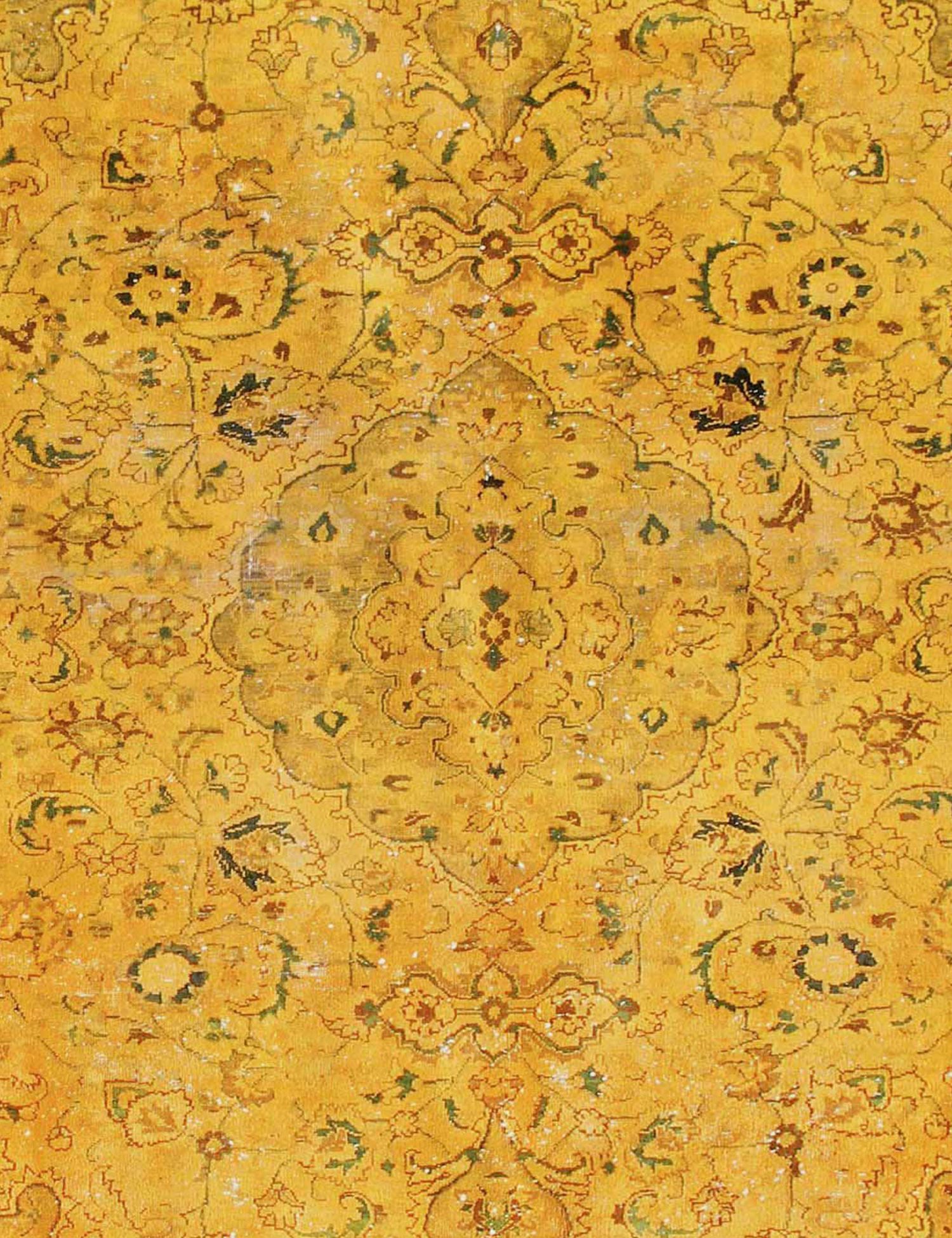 Quadrat  Vintage Teppich  gelb <br/>193 x 193 cm