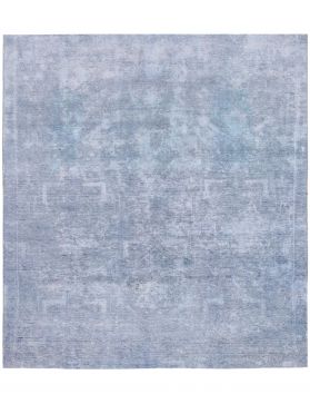 Perzisch vintage tapijt 194 x 194 blauw