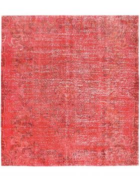 Vintagetæppe 170 x 170 rød