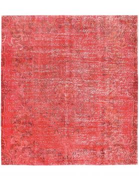 Tapis vintage 170 x 170 rouge