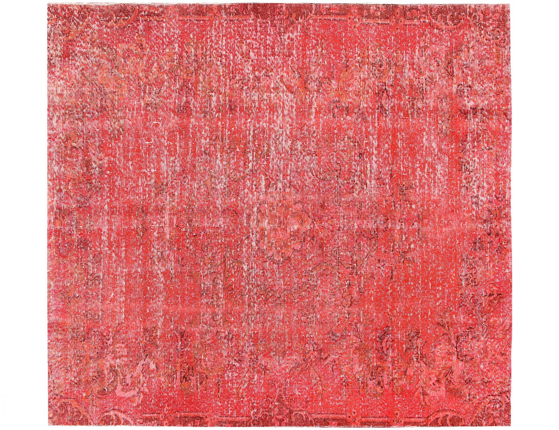 Alfombra vintage  rojo <br/>170 x 170 cm