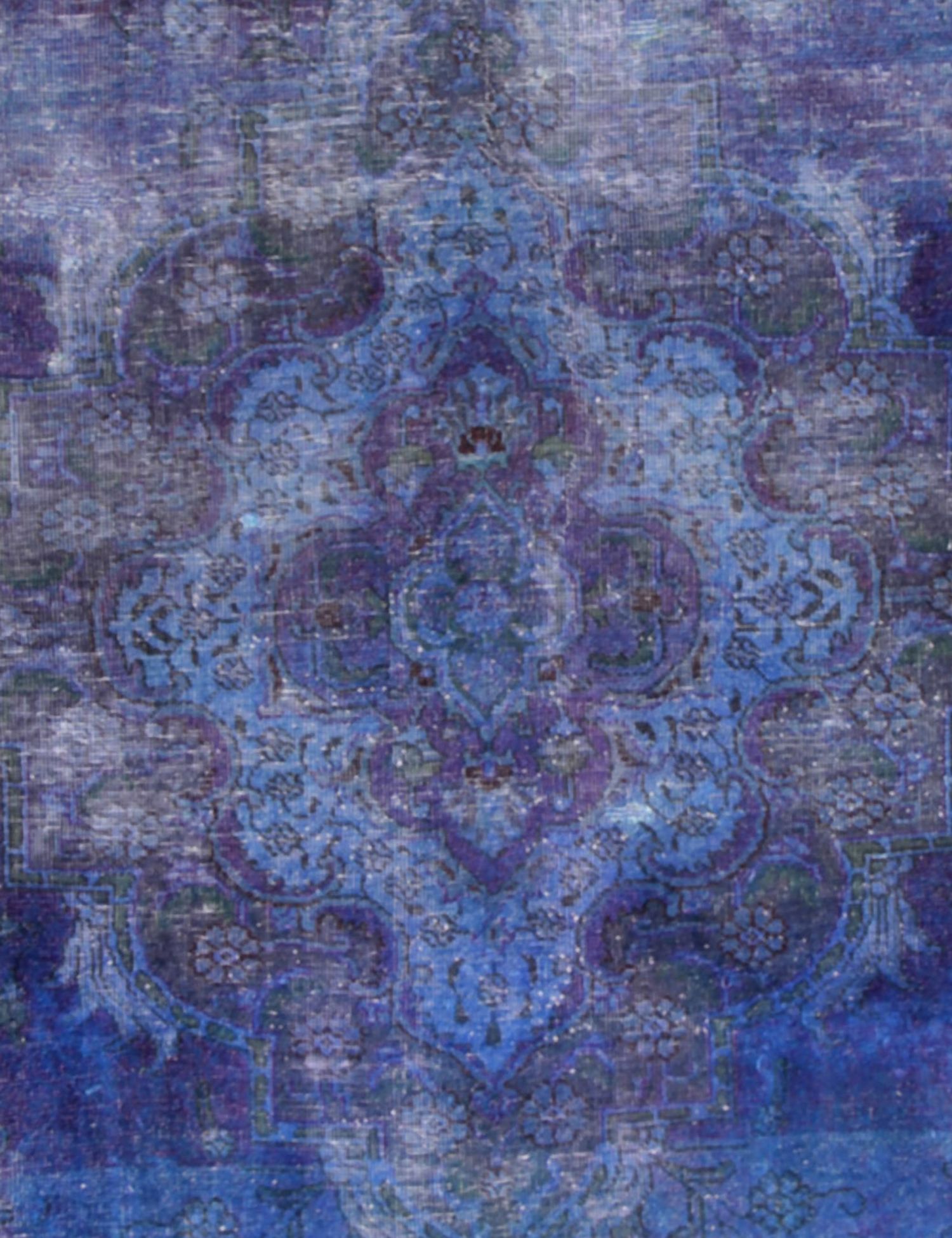 Quadrat  vintage teppich  blau <br/>174 x 174 cm